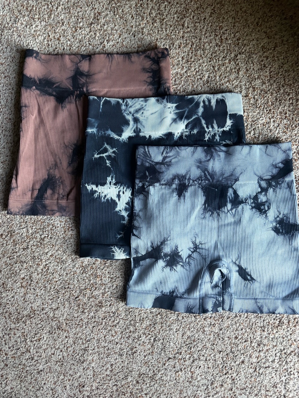 Tie Dye Ribbed Active Short Set